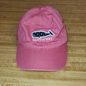 Nantucket Pink Women’s Cap with a Whale design
